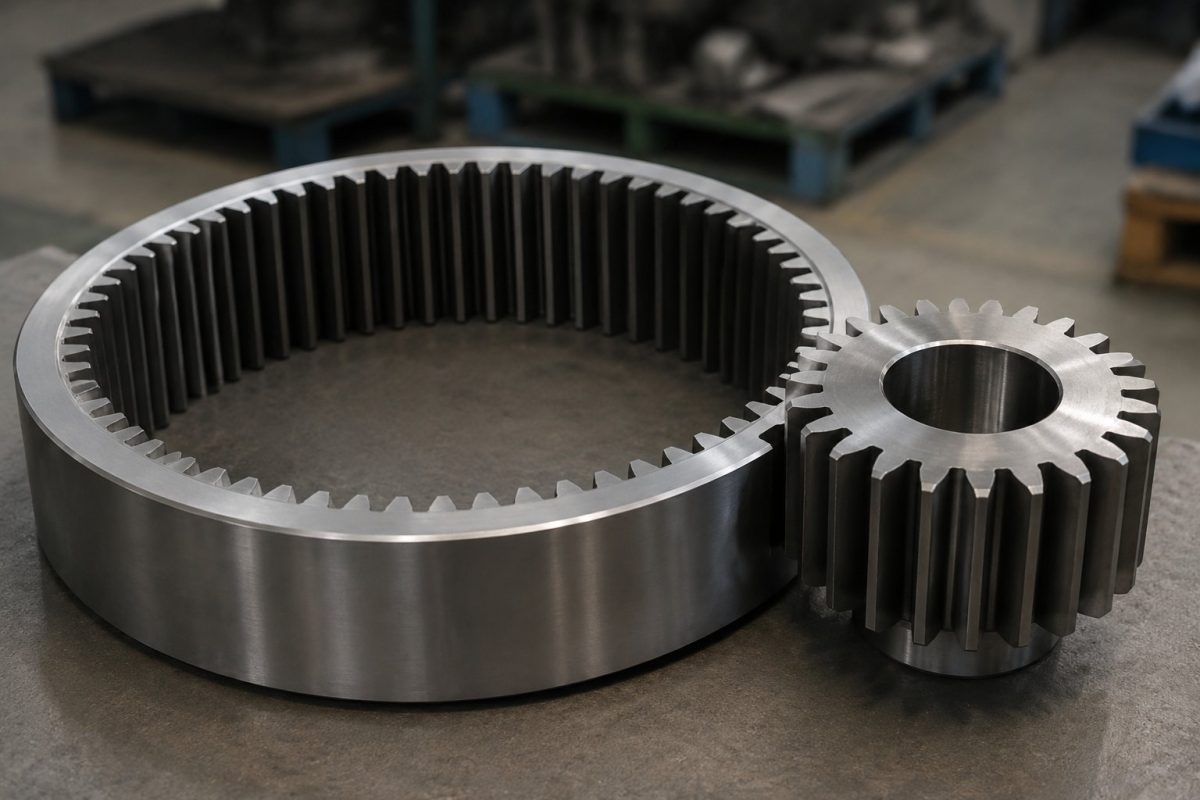 Straight-cut internal spur gears have straight-cut teeth parallel to the shaft.