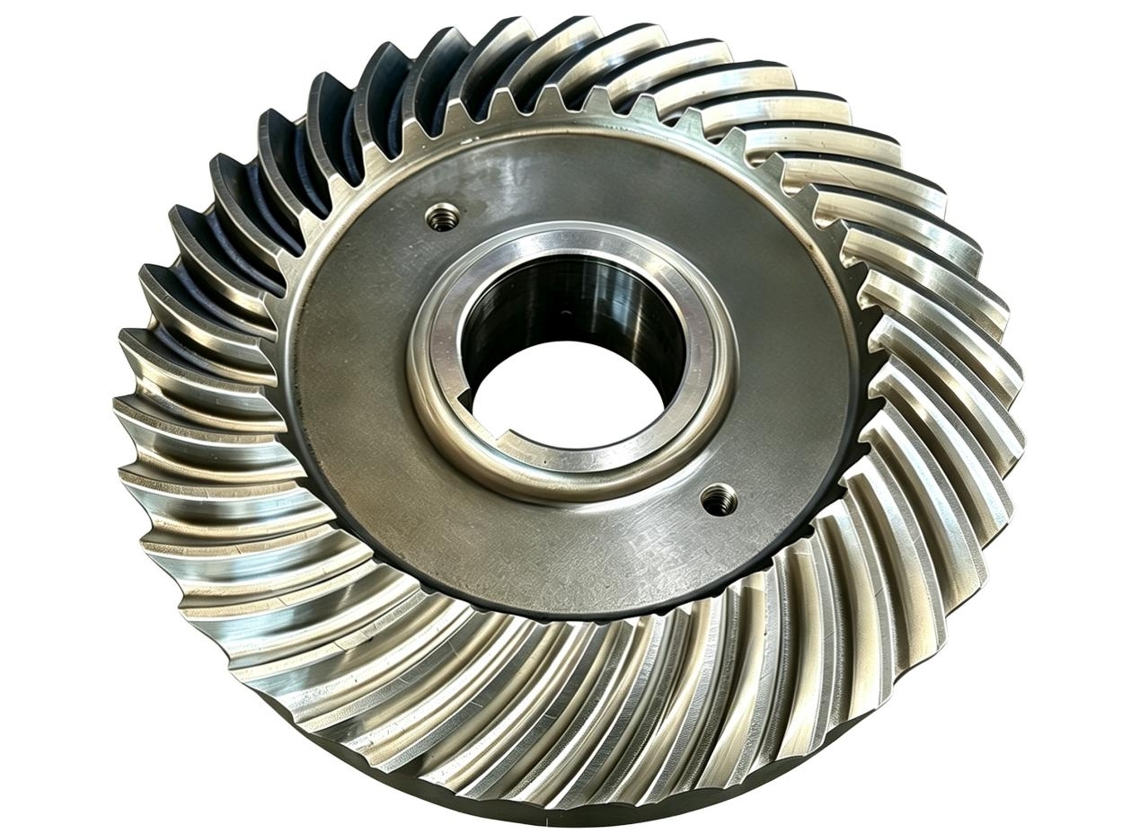 Bevel gears with a helical tooth profile and curved tooth traces